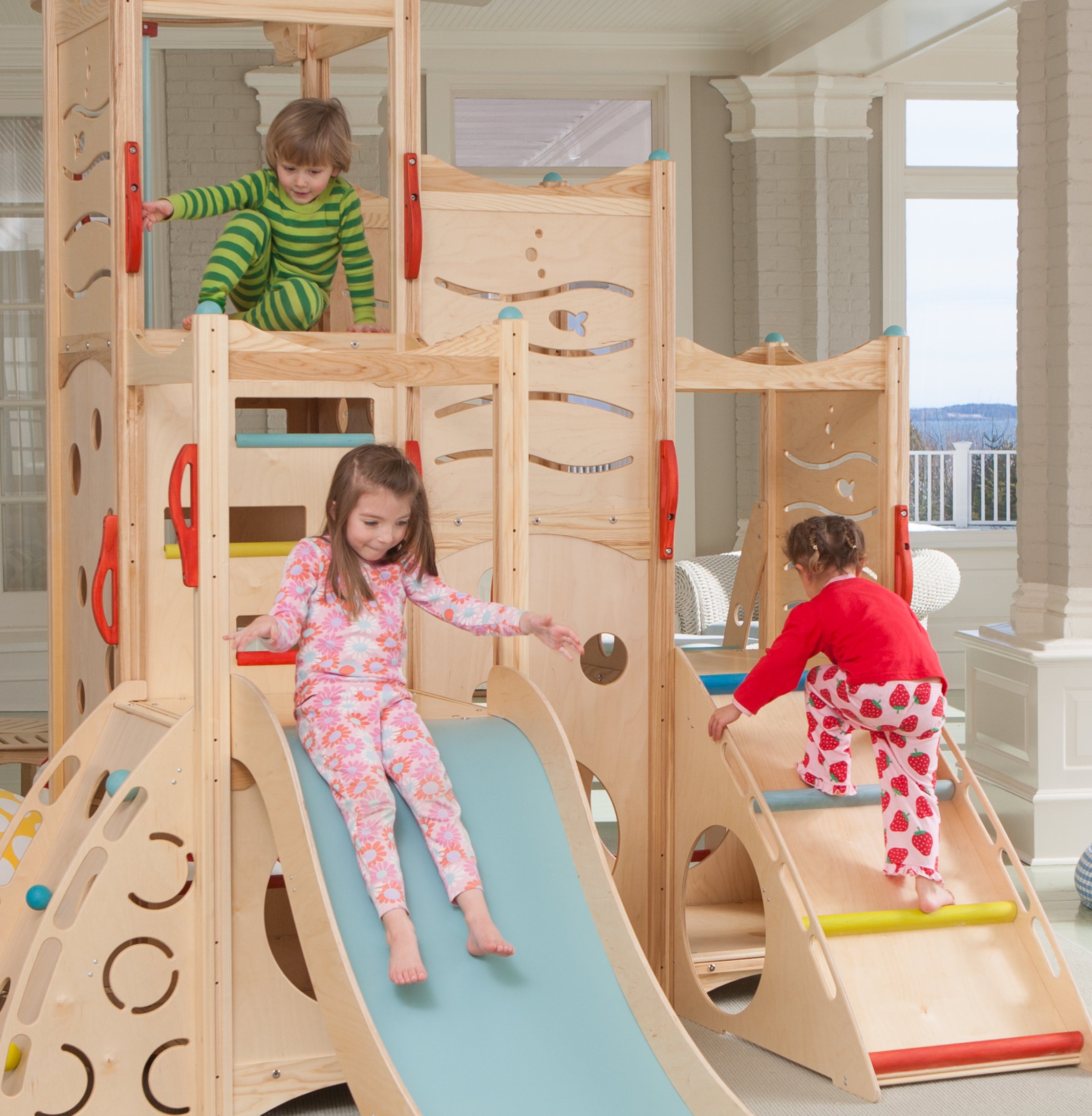 Toddler slide and ramp combination for home play