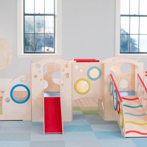 Baby playset placed on padded protective mats