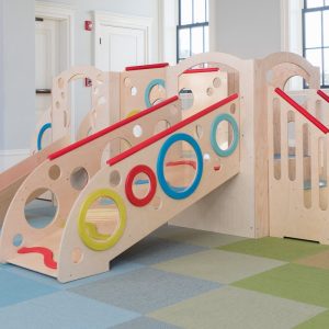 Baby playset placed on padded protective mats