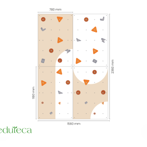 Indoor playroom climbing zone with soft mat