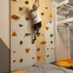 Modern villa featuring a kids’ indoor climbing wall