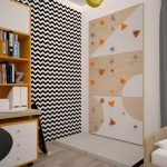 Large ten-panel indoor climbing wall in a villa.