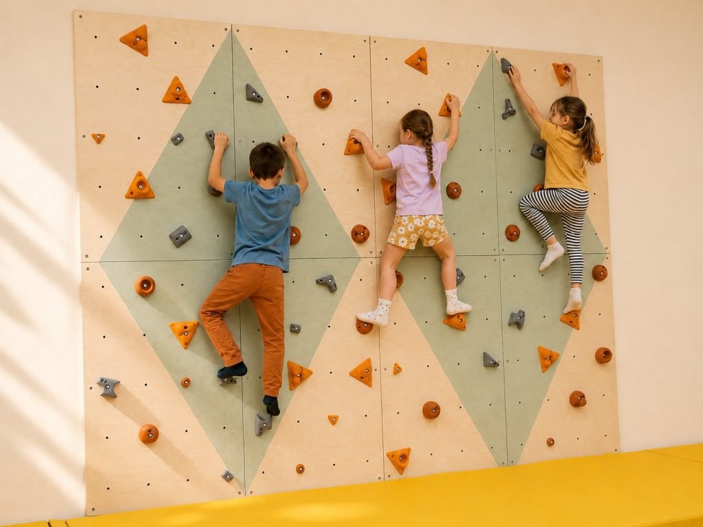 EDU-CW-108 wide kids climbing wall by EDUTECA